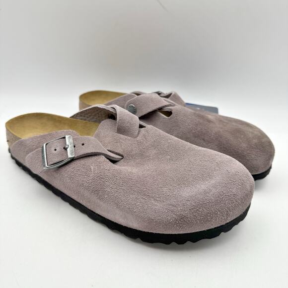 Birkenstock Womens Boston Clogs EU 40 US 9 Purple Suede Leather Slip On NIB - Picture 6 of 14